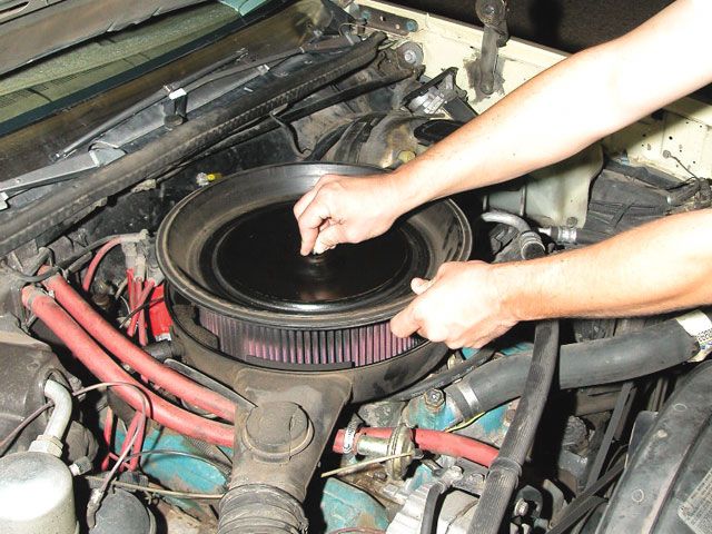 Flipping the air cleaner lid!